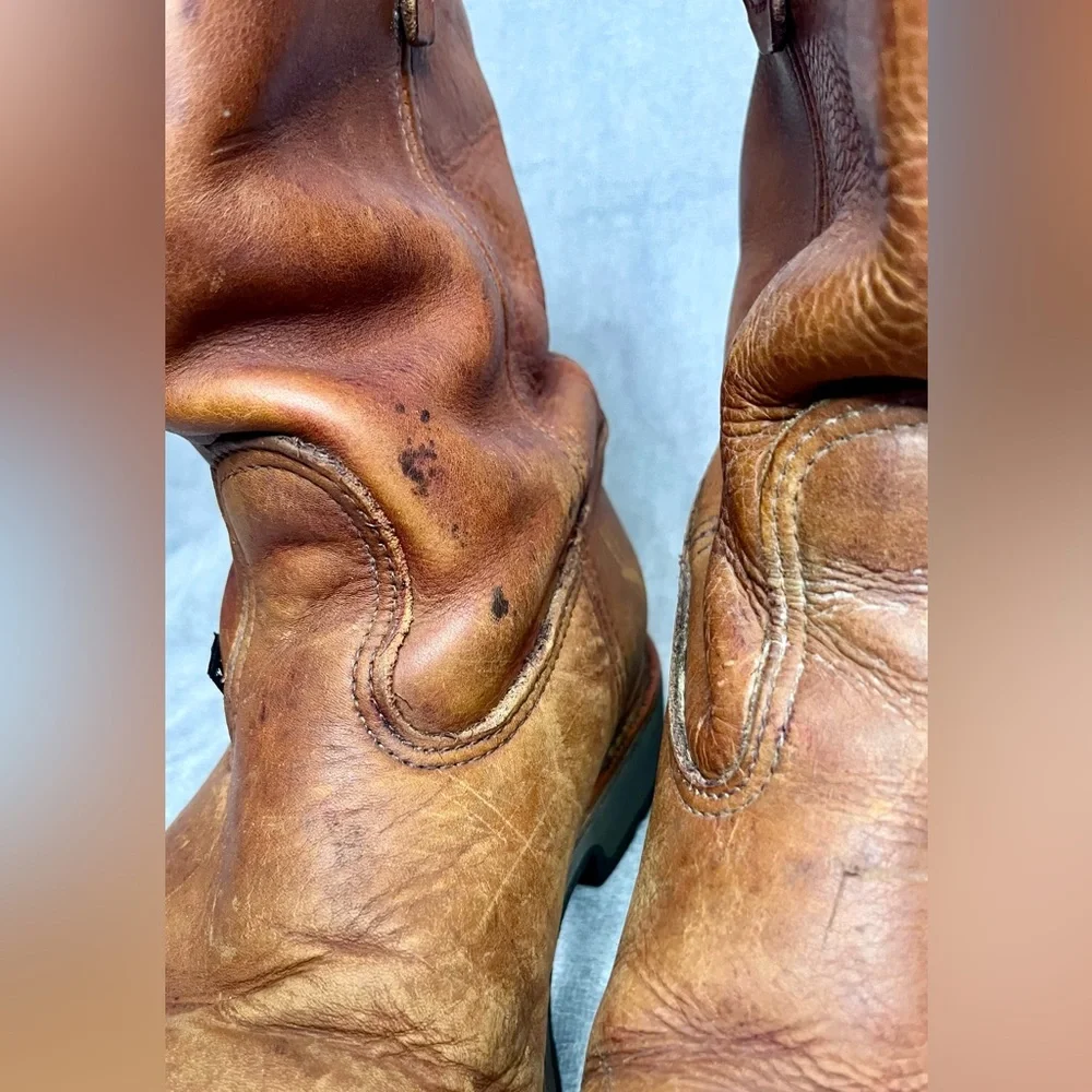 Thorogood American Heritage Distressed Men's Brown Leather Work Boots Size 9 EEE
